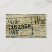 Gestempeltes altes Paletten-Brettgrunge-Shabby Visitenkarte (Rückseite)