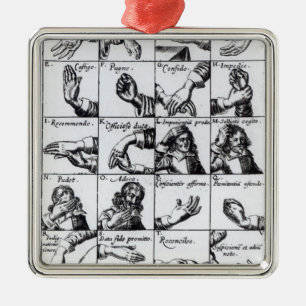 Gesten für das Imitieren John Bulwers 'von Ornament Aus Metall