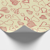 Gestenktes Herz Valentine Geschenkpapier (Ecke)