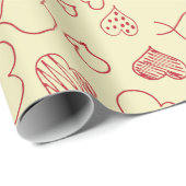 Gestenktes Herz Valentine Geschenkpapier (Rolleneckpunkt)