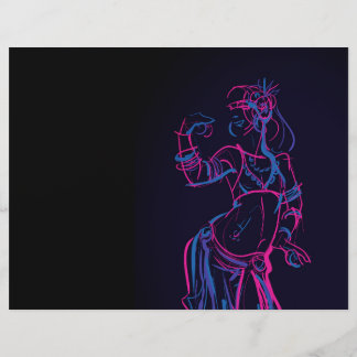 Gestenskizze zeichnend Stammesfusionsbellydancer