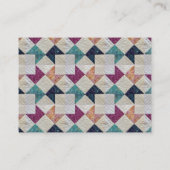 Gesteppte Batik-Visitenkarten Visitenkarte (Rückseite)