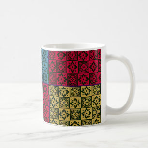 Gesteppte Block-Druck-Tasse Kaffeetasse