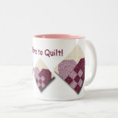 Gesteppte Herz-Liebe zu steppen Zweifarbige Tasse (VorderseiteRechts)