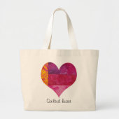 Gesteppte Herz-Tasche Jumbo Stoffbeutel (Vorne)