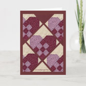 Gesteppte Herzen Karte (Vorderseite)