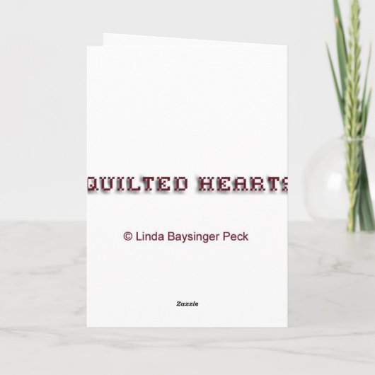 Gesteppte Herzen Karte (Rückseite)