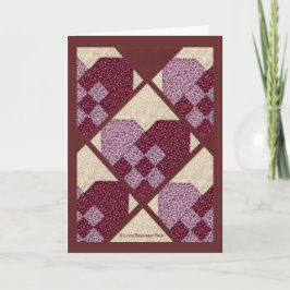 Gesteppte Herzen Karte