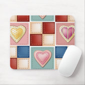 Gesteppte Herzen Mousepad (Mit Mouse)