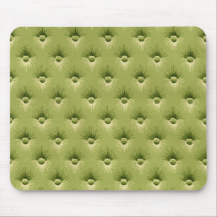 Gesteppte olivgrüne Vintage Tapete Mousepad
