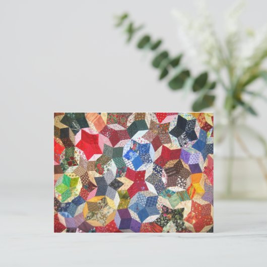 Gesteppte Sterne Postkarte (Stehend Vorderseite)