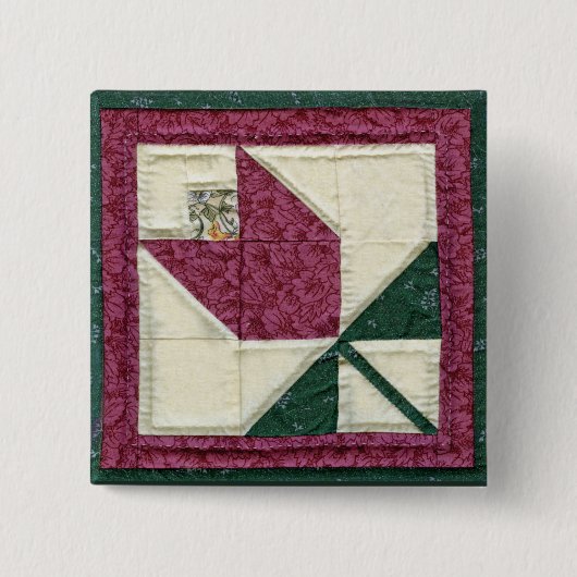 Gesteppte Topflappen-Tulpen-Nadel Button (Vorderseite)
