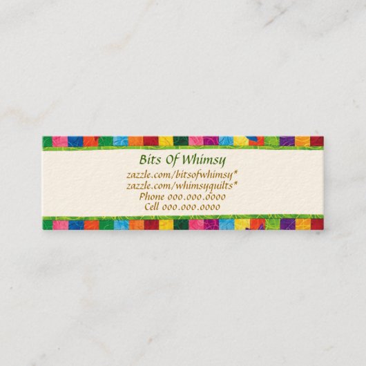 Gesteppte Visitenkarten! Mini Visitenkarte (Vorderseite)