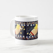 Gesteppte Weihnachtsengels-Quadrat-Tasse Kaffeetasse (Vorderseite Links)