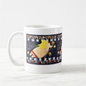 Gesteppte Weihnachtsengels-Quadrat-Tasse Kaffeetasse (Links)