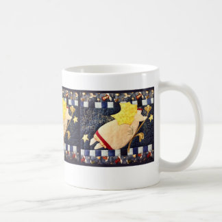 Gesteppte Weihnachtsengels-Quadrat-Tasse Kaffeetasse