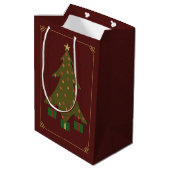 Gesteppte Weihnachtsgeschenk-Tasche Mittlere Geschenktüte (Rückseite Schrägansicht)