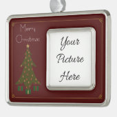 Gesteppte Weihnachtsrahmen-Verzierung Rahmen-Ornament Silber (Links)