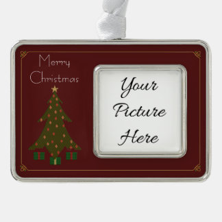 Gesteppte Weihnachtsrahmen-Verzierung Rahmen-Ornament Silber