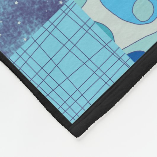 Gesteppte Weltkarte Fleecedecke (Ecke)