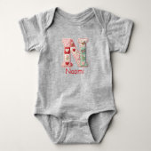 Gesteppter Patchwork-Initialbuchstabe N Kinderzimm Baby Strampler (Vorderseite)