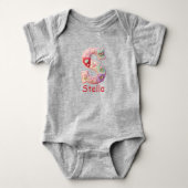 Gesteppter Patchwork-Initialbuchstabe S Kinderzimm Baby Strampler (Vorderseite)