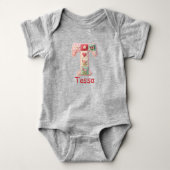 Gesteppter Patchwork-Initialbuchstabe T Kinderzimm Baby Strampler (Vorderseite)