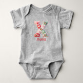 Gesteppter Patchwork-Initialbuchstabe X Kinderzimm Baby Strampler (Vorderseite)