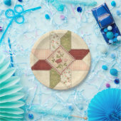 Gesteppter Patchwork-Pappteller Pappteller (Party)