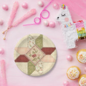 Gesteppter Patchwork-Pappteller Pappteller (Party)