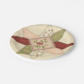 Gesteppter Patchwork-Pappteller Pappteller (Schrägansicht)