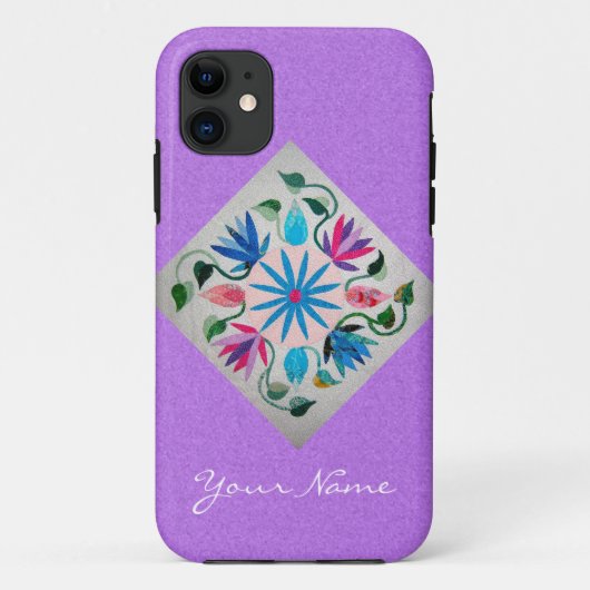 Gesteppter personalisierter iPhone Kasten 5S und 5 Case-Mate iPhone Hülle (Rückseite)