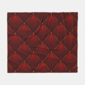 Gesteppter roter Goldfaden Hintergrund Fleecedecke (Vorderseite (Horizontal))