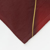 Gesteppter roter Goldfaden Hintergrund Fleecedecke (Ecke)