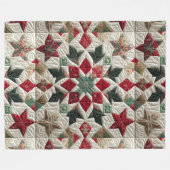 Gesteppter Weihnachtsentwurf Fleecedecke (Vorderseite (Horizontal))