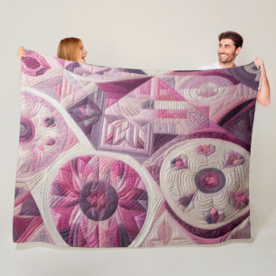 Gestepptes abstraktes Design Fleecedecke