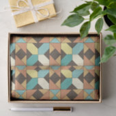 Gestepptes geometrisches Muster-Seidenpapier Seidenpapier (Geschenk)