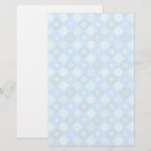 gestepptes Schneeflocke- und Wintermuster Briefpapier (Vorne/Hinten)