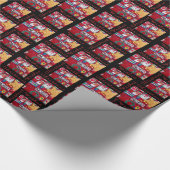 Gestepptes Weihnachten wünscht Geschenk-Packpapier Geschenkpapier (Ecke)
