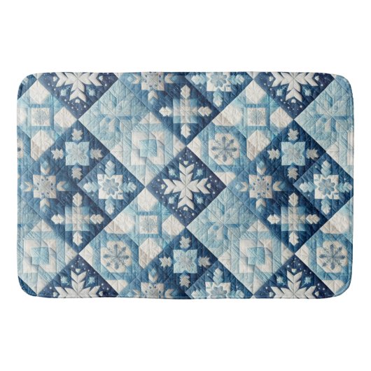 Gestepptes Weihnachtsdesign Badematte (Vorderseite)