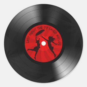 Gestern Abend rettete das DJ mein Runder Aufkleber