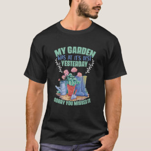 Gestern Garten Bestes Gartengestaltung Blumen Pfla T-Shirt