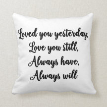 Gestern geliebt Ihnen, Liebe, die Sie noch Pillow