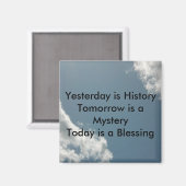 Gestern ist Geschichte Magnet (Vorderseite/Rückseite)