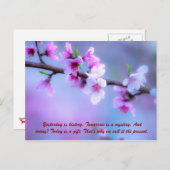 Gestern ist Geschichte. Morgen ist ein Rätsel. und Postkarte (Vorne/Hinten)