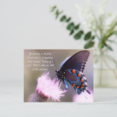 Gestern ist Geschichte. Morgen ist ein Rätsel. und Postkarte (Stehend Vorderseite)