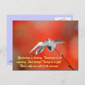 Gestern ist Geschichte. Morgen ist ein Rätsel. und Postkarte (Vorne/Hinten)