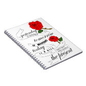 gestern ist Geschichte morgen ist heute mysteriös Notizblock (Rechte Seite)