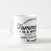 Gestern Ist Geschichte Tasse (Vorderseite Links)