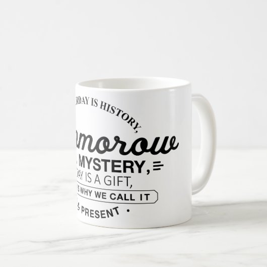 Gestern ist GeschichtsTasse Kaffeetasse (VorderseiteRechts)